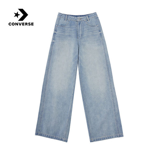 Converse匡威新品2026夏女梭织长裤运动休闲宽松牛仔裤WCJ779-UHA