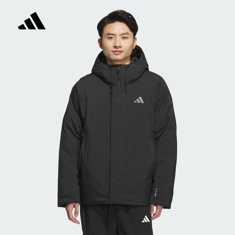 adidas阿迪达斯李现同款鸭绒羽绒服2025冬男加厚保暖外套 KC2509