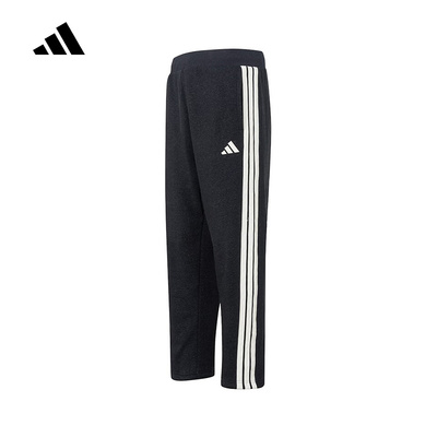 adidas阿迪达斯三条纹直筒运动裤2026春男休闲跑步针织长裤KR2524