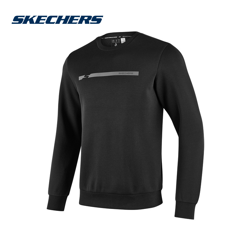 SKECHERS斯凯奇秋季男款运动休闲针织套头卫衣 P324M024-0018