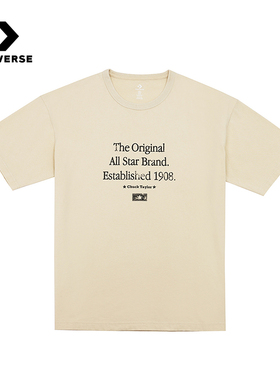 Converse匡威25秋男子简约休闲复古全棉短袖T恤 MCH624-W0L