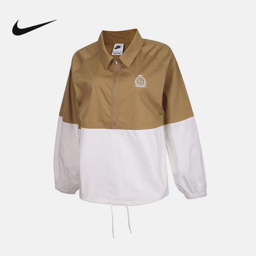 NIKE耐克2026秋季女子运动翻领梭织夹克撞色拼接外套 IV4977-297