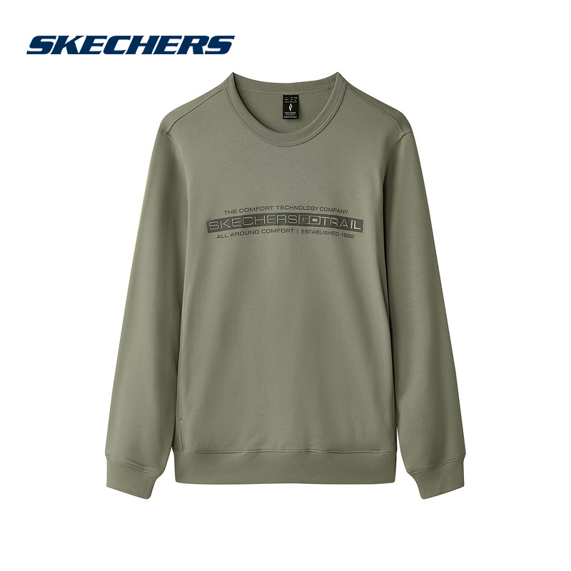 Skechers斯凯奇冬男圆领上衣针织休闲套头卫衣 L424M002-04AU