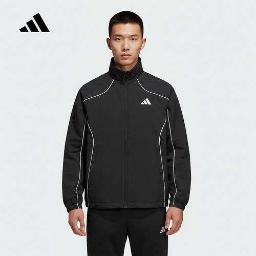 adidas阿迪达斯户外健身跑步外套2026春男运动梭织夹克 KY9983