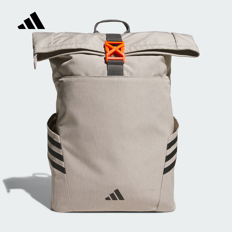 adidas阿迪达斯大开口设计卷盖式书包2025秋男女双肩背包 KC0269