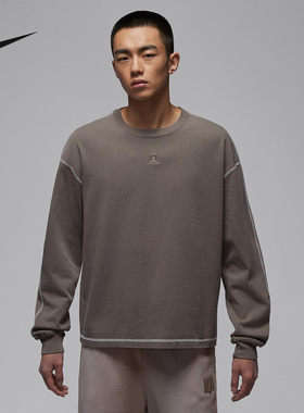 JORDAN耐克男子厚实长袖上衣26春新款棉质圆领套头卫衣IF1830-040