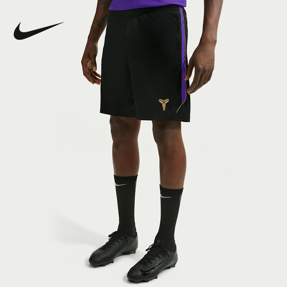 NIKE耐克夏季新款男子巴萨科比足球运动裤透气针织短裤IQ1307-010
