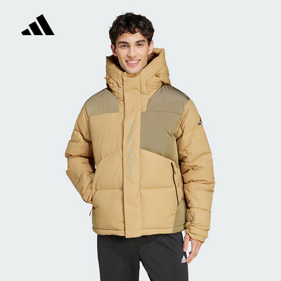 Adidas阿迪达斯面包服男子冬季新款连帽加厚羽绒服外套JM4620