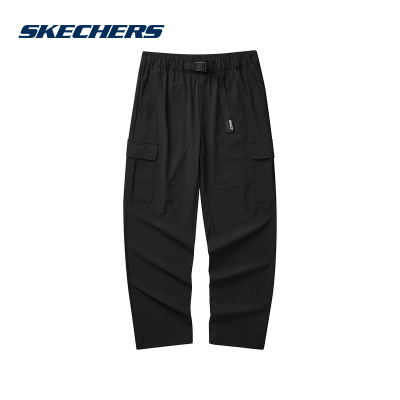 SKECHERS斯凯奇男裤夏季户外时尚百搭梭织长裤 L124M053-0018