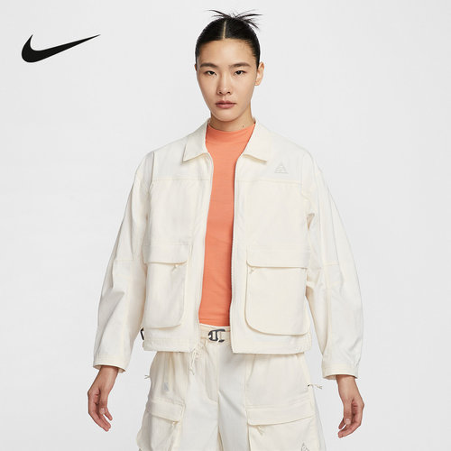 NIKE耐克ACG外套女秋季户外防泼水机能风拼接工装夹克 HV0584-110