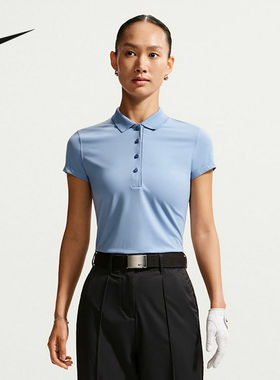 NIKE耐克新款Dri-FIT女子高尔夫翻领T恤运动POLO衫短袖IH3202-486