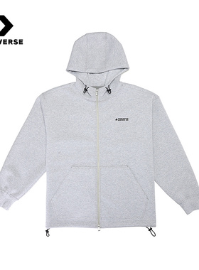 Converse匡威2025秋男宽松连帽衫复古外套拉链开衫 MCH604-GHG