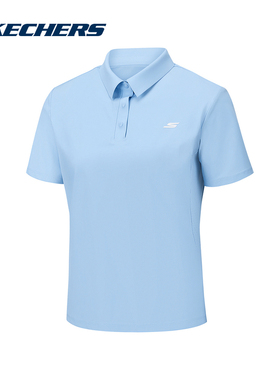 Skechers斯凯奇26夏季女士运动休闲翻领短袖POLO衫 P226W087/01FJ