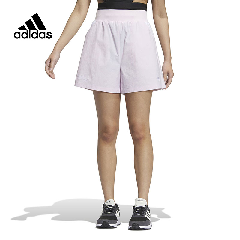 Adidas阿迪达斯2023秋新款运动女装防晒UPF50+运动休闲短裤IP7104