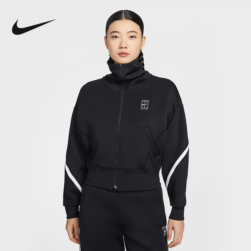 Nike耐克DRI-FIT女速干透气网球夹克运动休闲高领外套IB0777-010