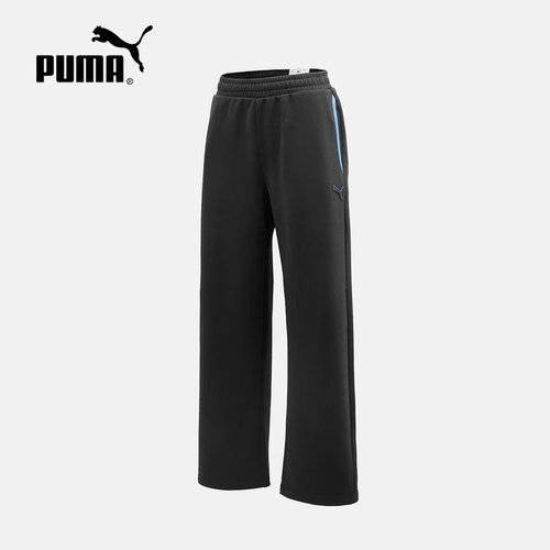 PUMA彪马远红外拒寒保暖加绒串标卫裤2025冬男针织长裤 635728-01