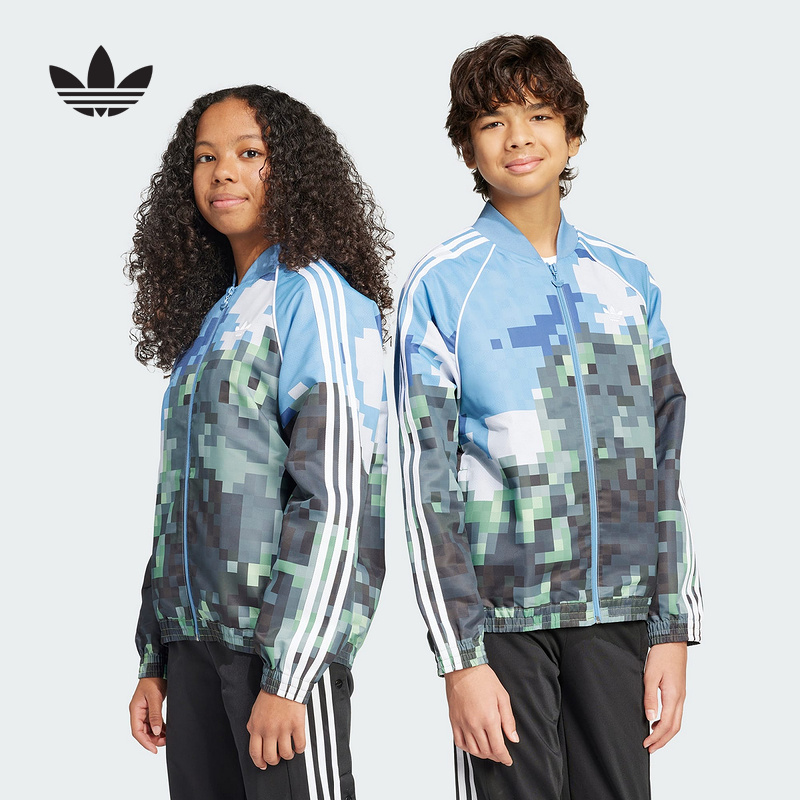 adidas阿迪达斯【我的世界】联名夹克2025夏男女大童外套JZ9934