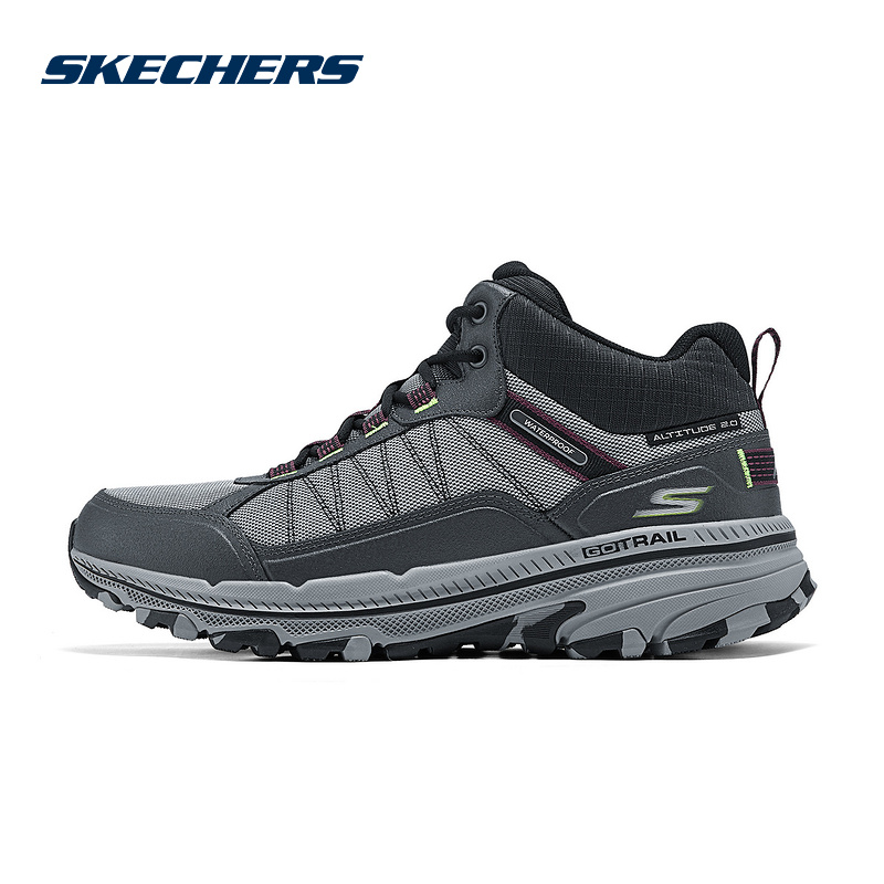 SKECHERS斯凯奇2024冬男拼接缓震户外休闲运动鞋 220759C-GRY