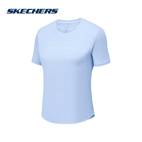 Skechers斯凯奇春夏女简约休闲T恤宽松运动短袖 P225W020/0356