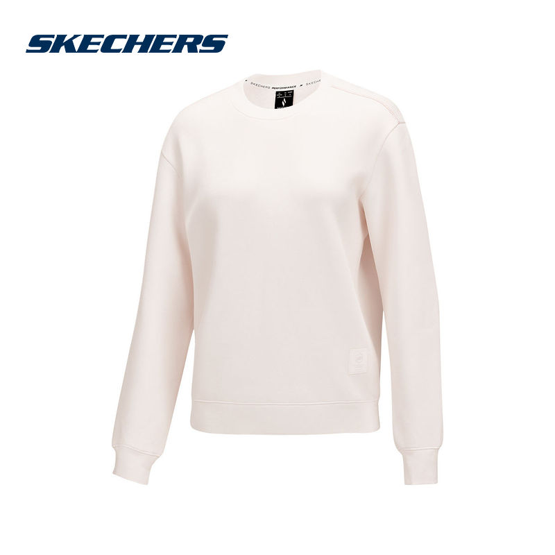 SKECHERS斯凯奇2025春新年款女士针织休闲运动卫衣P125W017-02NM