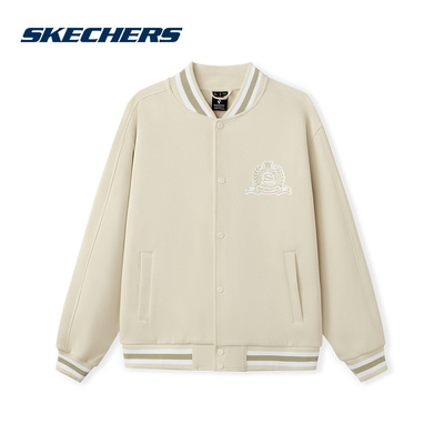 Skechers斯凯奇2025新款男士夹克立领棒球服中性针织外套L325U005