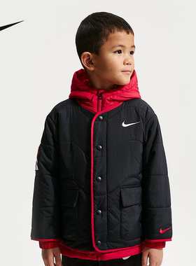 NIKE耐克棉服马年限定新年款男女幼童保暖夹克连帽外套IU5334-010