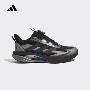 adidas阿迪达斯LIGHTDART闪电镖2026春男大童按扣跑步鞋 KJ7913