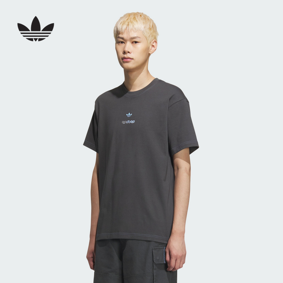 adidas阿迪达斯彝族民族文化半截袖2025夏男女情侣短袖T恤 KC1428