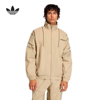 adidas阿迪达斯三叶草线条设计立领防风夹克春男梭织外套 KE0095