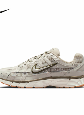 Nike耐克女鞋P-6000老爹鞋米白色网面运动鞋缓震跑步鞋BV1021-016