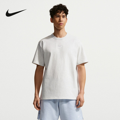 NIKE耐克男T恤夏新款刺绣logo宽松圆领短袖上衣针织衫IH1122-051