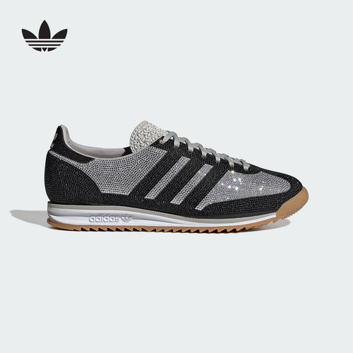 adidas阿迪达斯三叶草T头鞋2026春女SL72 OG满钻闪亮薄底鞋KJ6151