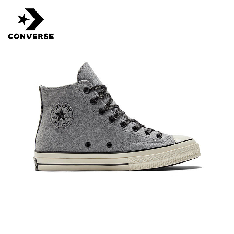 converse匡威男鞋女鞋1970s毛呢粘毛灰绿色高帮休闲鞋a04285c