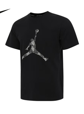 Jordan耐克篮球短袖男2025夏新款休闲圆领黑色运动t恤HJ2863-011
