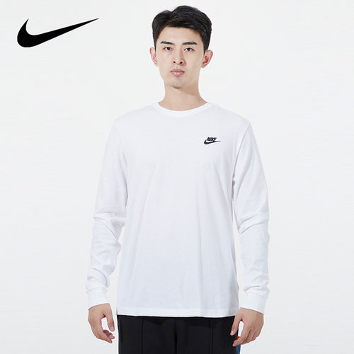 Nike耐克卫衣男上衣秋新款运动休闲刺绣长袖T恤打底衫AR5194-010