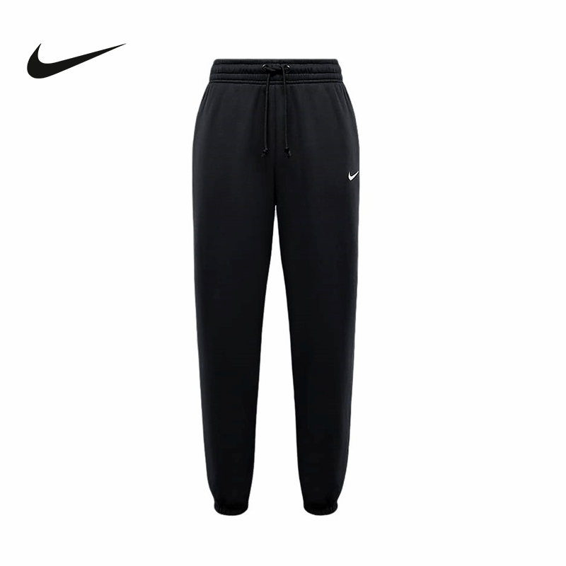 耐克女子高腰加绒运动裤冬季PHOENIX直筒针织卫裤FZ5997-010