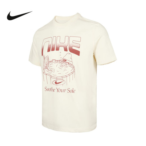 Nike耐克短袖男夏季宽松透气图案印花圆领半袖运动T恤HQ9265-110