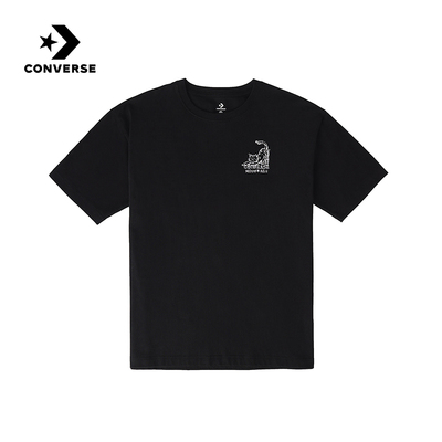 Converse匡威25夏季男款趣味猫咪图案短袖舒适凉感T恤 MCH619-023