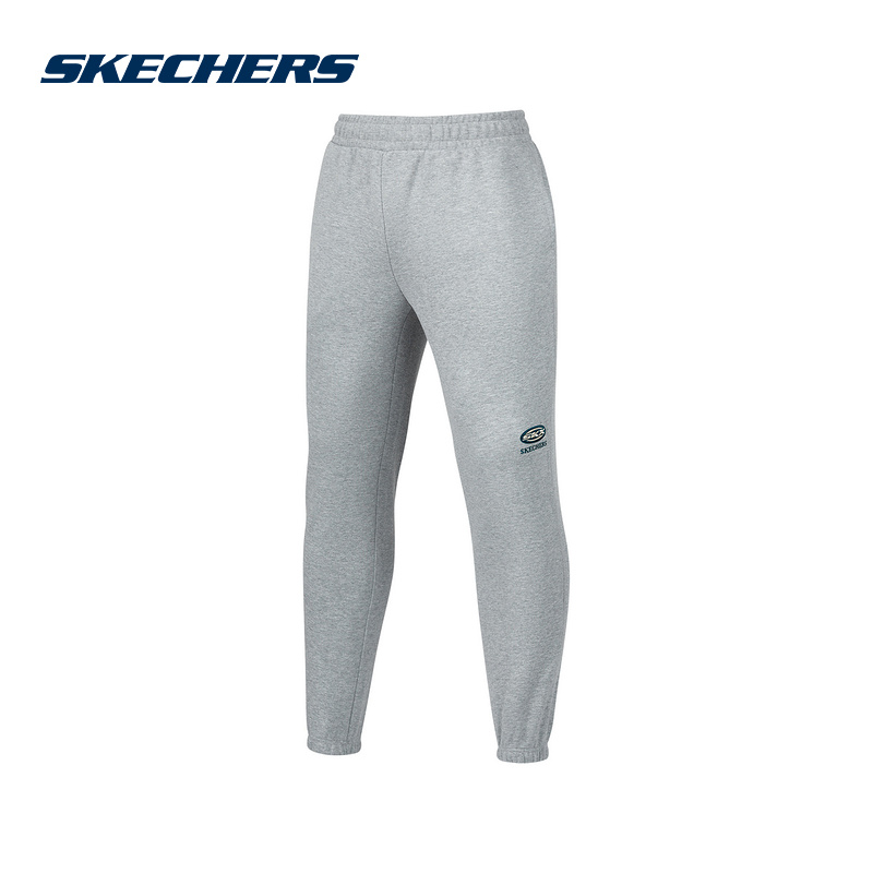 SKECHERS斯凯奇春季男子跑步运动休闲束脚针织长裤 P423M042-00RP
