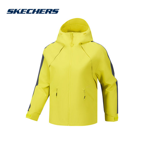 Skechers斯凯奇26春新款女子休闲时尚连帽梭织外套 P126W049/06DL