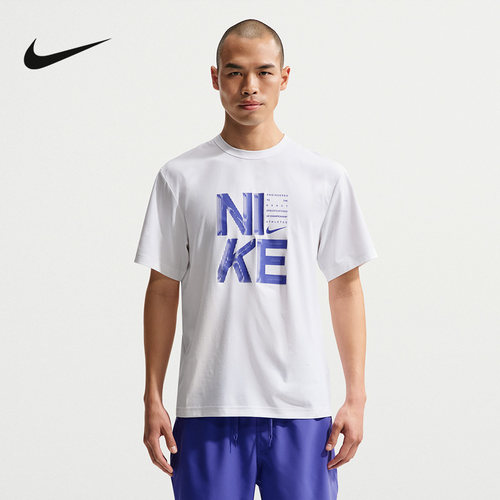 NIKE耐克26夏季新款男子透气运动户外宽松短袖印花T恤 IF2779-100