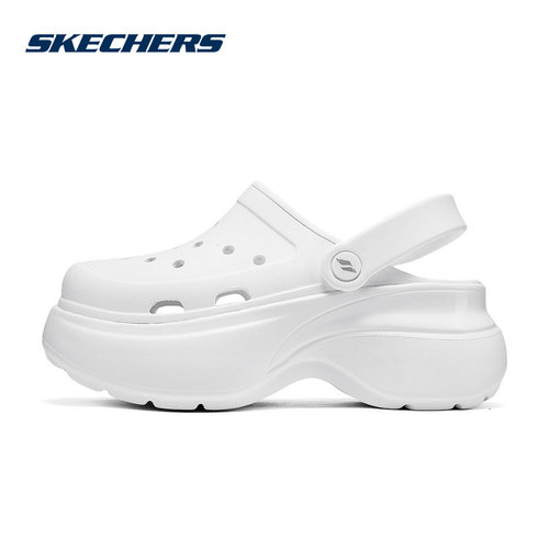 Skechers斯凯奇女款洞洞鞋轻便耐磨舒适运动休闲凉鞋 111678/WHT