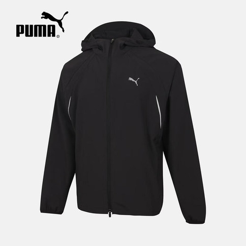 PUMA彪马宽松连帽夹克户外跑步健身服2026夏男梭织外套 694461-01