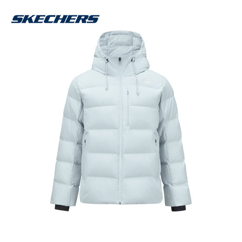 SKECHERS斯凯奇冬季男防寒保暖休闲短款羽绒服 P424M016-01MZ