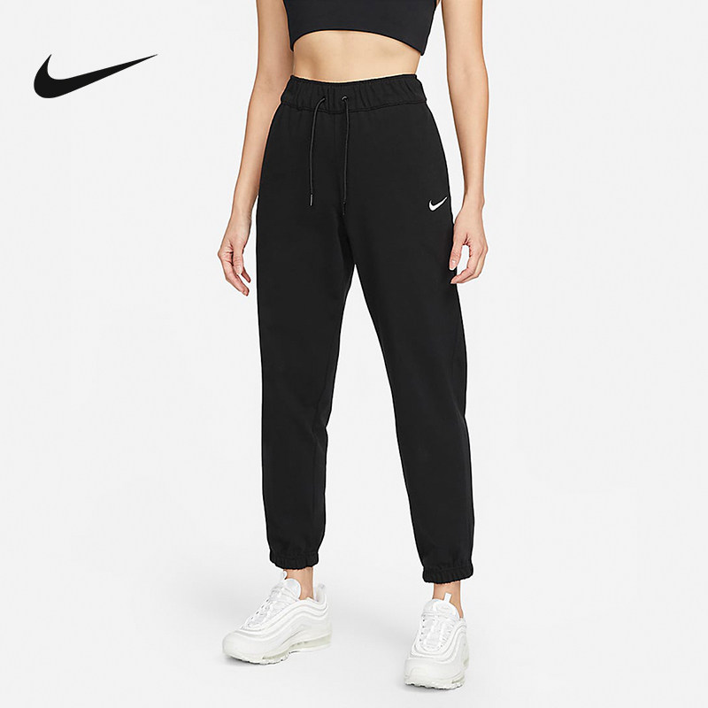 Nike耐克针织长裤女子夏季新款刺绣宽松棉质运动裤DM6420-010