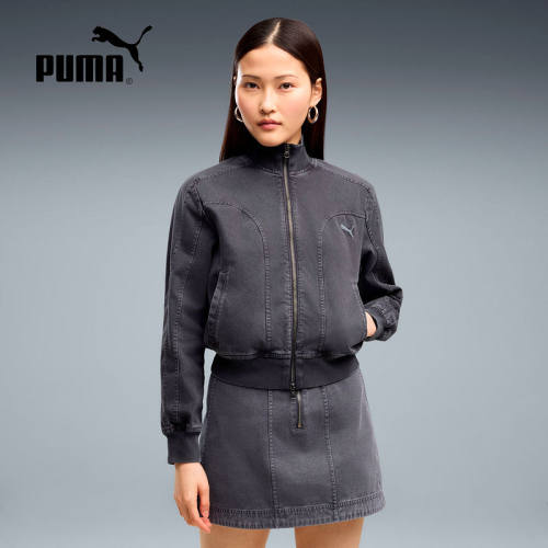 PUMA彪马2026秋新款复古水洗运动夹克女休闲梭织外套 636681-35