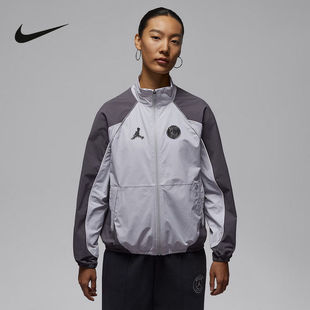 Jordan耐克女外套春新款 043 拼接撞色篮球运动梭织立领夹克IF3818