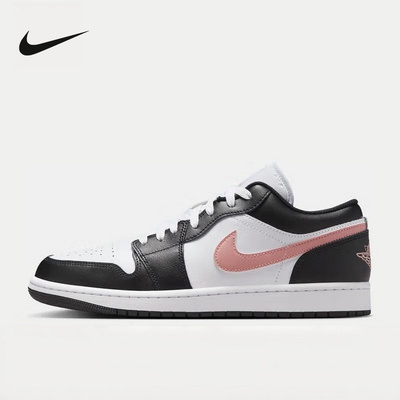 Nike/男鞋Air Jordan 1 AJ1黑粉低帮复古板鞋篮球鞋553558-165