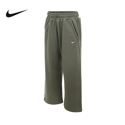 NIKE耐克女裤25冬新款宽松直筒裤刺绣运动裤织休闲长裤HV1948-222