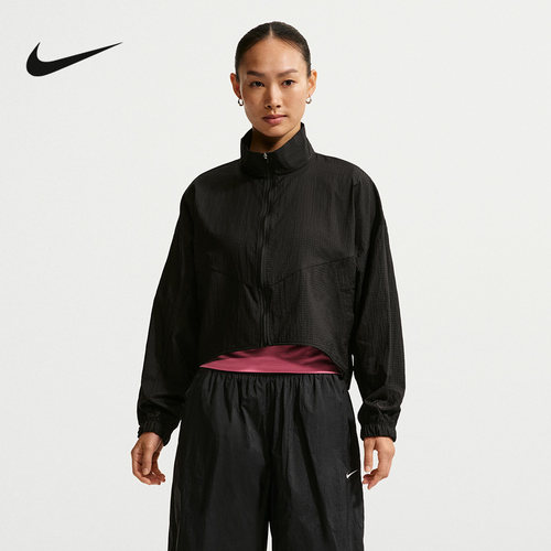 NIKE耐克女子轻薄外套夏季新款皮肤衣透气梭织运动夹克IF0588-010